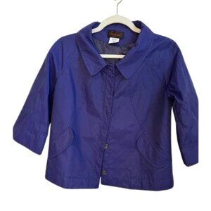 Phidias purple blazer with three-quarter sleeves size US 10